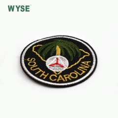 Factory custom round shape embroidery patch
