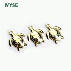 Decorative metal personalized zipper puller custom tortoise shape gold zipper pulls