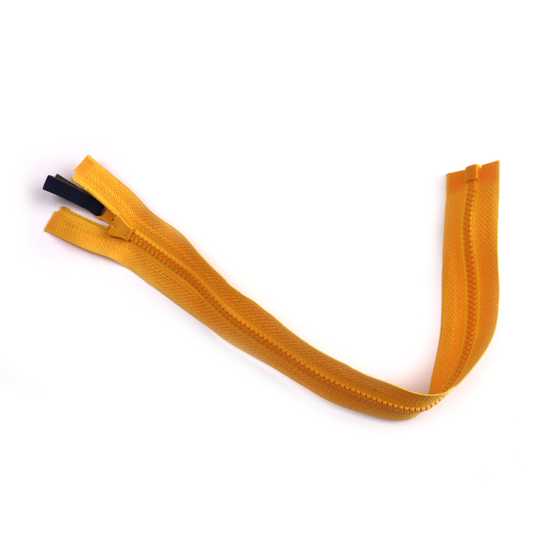 #3 leather puller corn teeth yellow plastic zipper 