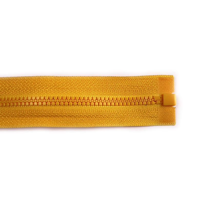 #3 leather puller corn teeth yellow plastic zipper 