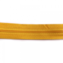 #3 leather puller corn teeth yellow plastic zipper