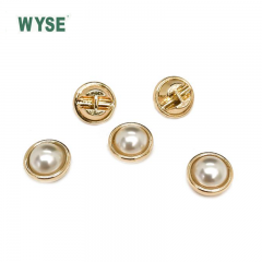 Plastic hand sewn buttons electroplated imitation metal pearl buttons coat plastic pearl buttons