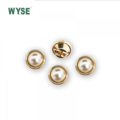 Plastic hand sewn buttons electroplated imitation metal pearl buttons coat plastic pearl buttons
