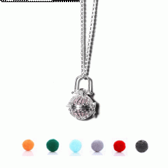 Crystal long necklace essential oil perfume diffuser sweater coat accessories perfume pendant necklace