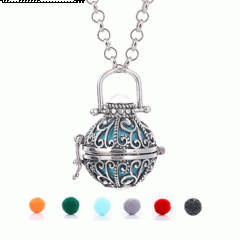 Crystal long necklace essential oil perfume diffuser sweater coat accessories perfume pendant necklace
