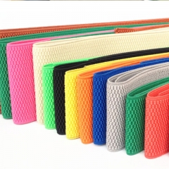 Plain double-sided shuttle less elastic bandwidth high elastic thickening polyester color rubber elastic belt case accessories