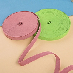 Plain double-sided shuttle less elastic bandwidth high elastic thickening polyester color rubber elastic belt case accessories