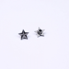 metal rivets brass old silver rivet for shoes and coat plating star and print logo custom rivets wholesale rivets for children