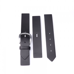 lether belt Leather daily buckle men's and women's belts Female student white-collar denim waistband