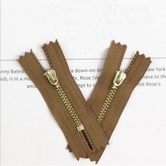 # 3 brass workcode zipper hook head closing zipper sheet metal khaki pocket jacket shoe zipper