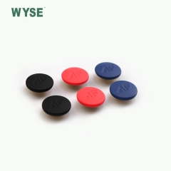 Custom made engraved logo colorful rubber painted spring snap button