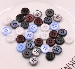 High Quality Round 4 Holes Eco-friendly Resin Pearl Imitation Button For Shirt Clothes