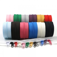 WYSE Wholesale Nylon Zipper Roll 3# 5# 7# 8# 10# factory price wholesale zipper long chain zippers for bags
