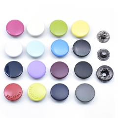 WYSE Wholesale OEM baby snaps button logo design round press studs brass custom metal snap buttons for clothes Jackets Jeans Bag