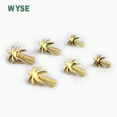 Gold Tree Shape Sewing Shank Button Metal Custom Alloy for Children Clothes Buttons Fancy Shirt Button Combined Button Plating