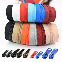 WYSE Factory Wholesale Customized Color 3,5,8,10,Open And Closed End Code Yard Nylon Zippers for bags