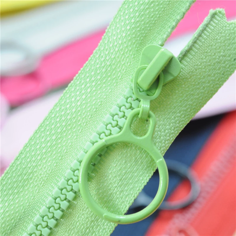 Resin Zippers for Sewing Decorative Color Zipper Puller Sleeping Bag Zipper for Garment Accessories