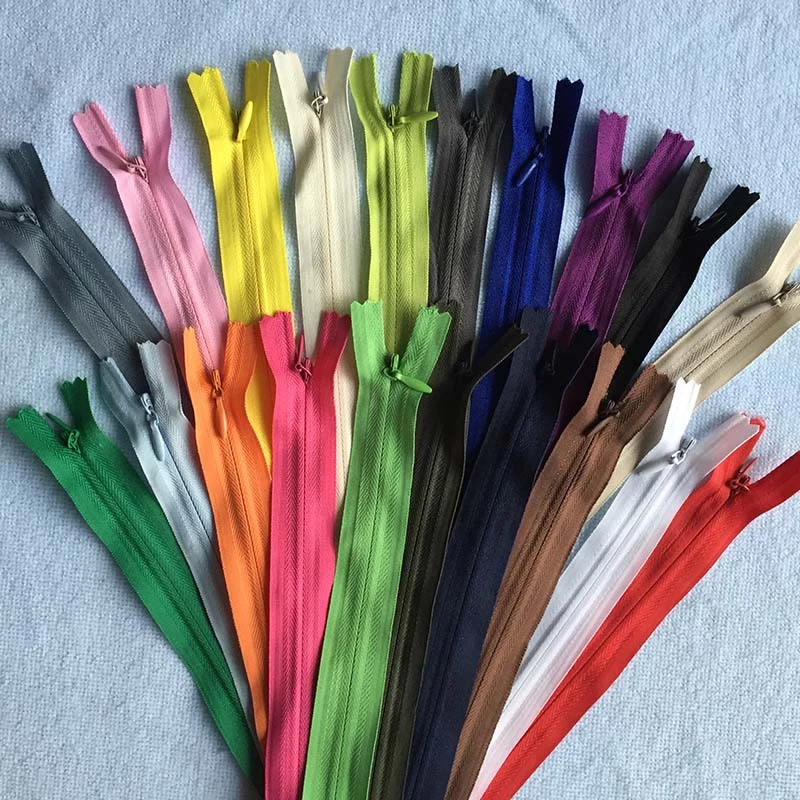 3# Invisible Zipper Zip Zipp 28 35 40 45 50 55 60 100 150 cm Long Candy Color Nylon Ziper Zips Zippers For Sewing Clothes
