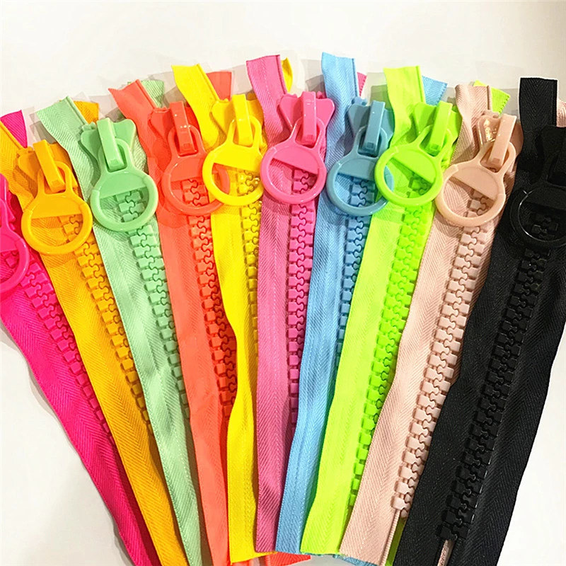 Resin Candy Colors zippers Round Ring Zipper Slider for DIY Sewing Bag Garment Accessories