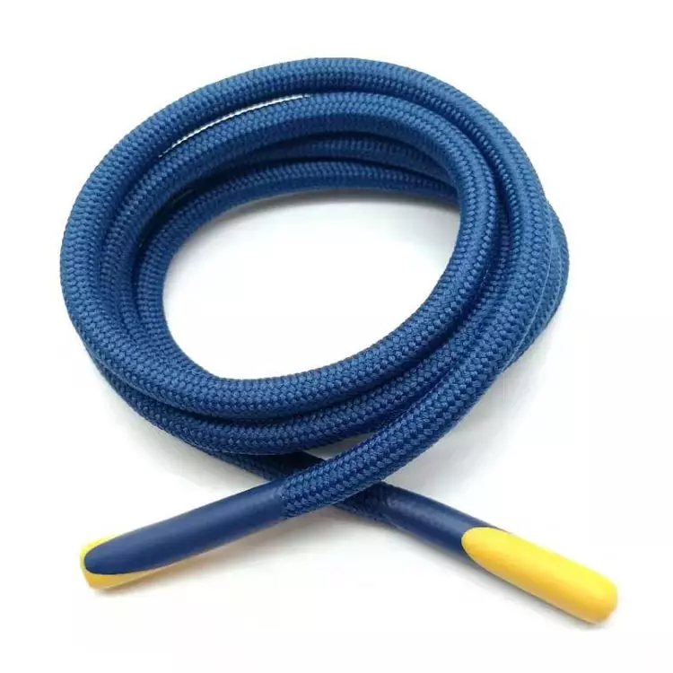 WYSE Custom Rope cord Polyester 6mm Round withTwo colors Silicone tips Trunks String Sport pants drawstring Polyester Hoodie String
