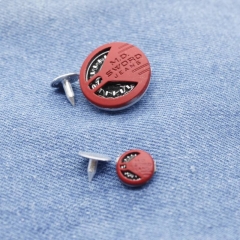 Customized Enamel Metal Zinc Buttons Design Metal Jeans Button Fashion Style button For Jeans