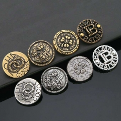 WYSE Custom Vintage Logo Button 3# Round Metal Zinc Alloy Sewing Shank Button for Suit Shirt Clothing Garment Accessriose